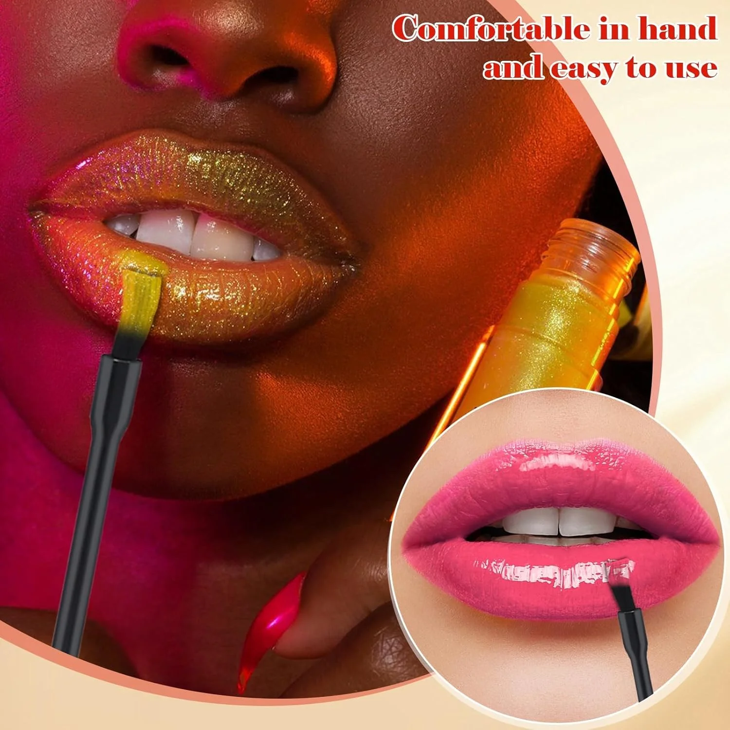۱۰۰ عدد برس لب یکبار مصرف و اپلیکاتور لاک ناخن – براش های آرایشی نرم و یکبار مصرف برای رژ لب دقیق، براق کننده لب و لاک ناخن – براش های آرایشی چند منظوره، بهداشتی و قابل حمل برای بانوان