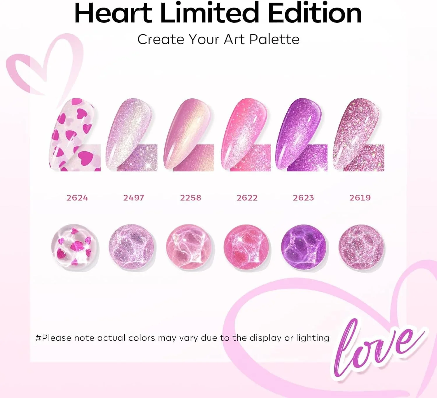 ست لاک ژل مدلونز، 6 رنگ صورتی، لاک ژل اکلیلی، سایه های صورتی و بنفش، لاک ژل اکلیلی پری دریایی، مناسب طراحی ناخن بهاری، هدیه ای برای زنان و دختران