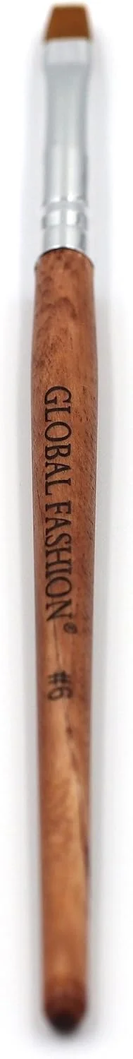 ست برس ناخن تخت حرفه ای گلوبال فشن، 3 عددی، مناسب لاک ژل یو وی | ناخن های خیره کننده در خانه بسازید | (#6) ست برس ناخن تخت حرفه ای گلوبال فشن، 3 عددی، مناسب لاک ژل یو وی | ناخن های خیره کننده در خانه بسازید | (#6)