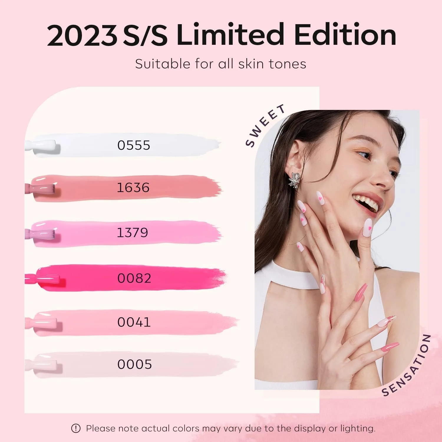 ست لاک ژل مدلونز، 6 رنگ لاک ژل صورتی روشن/گرم/نود، سفید، تابستانی، روشن با قلم طراحی ناخن، مناسب مانیکور فرانسوی در خانه و هدیه