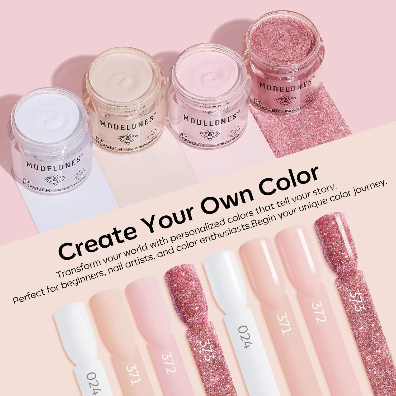 ست پودر کاشت ناخن Modelones، شامل 4 رنگ پودر ناخن اکلیلی صورتی روشن و ملایم، ست آغازگر شامل بیس کت، تاپ کت، فعال کننده و قلم مو برای استفاده در خانه و سالن های مانیکور ست پودر کاشت ناخن Modelones، شامل 4 رنگ پودر ناخن اکلیلی صورتی روشن و ملایم، ست آغازگر شامل بیس کت، تاپ کت، فعال کننده و قلم مو برای استفاده در خانه و سالن های مانیکور