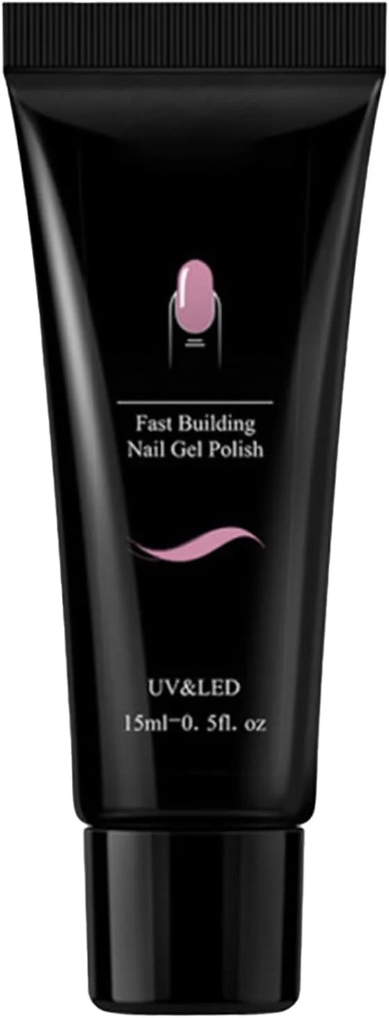 چسب اکستنشن کریستالی ناخن برای چسباندن نوک ناخن مصنوعی، کیت چسب ژل ناخن برای اکستنشن ناخن، کیت کامل ناخن با لامپ 15 میلی لیتر (B، تک سایز)