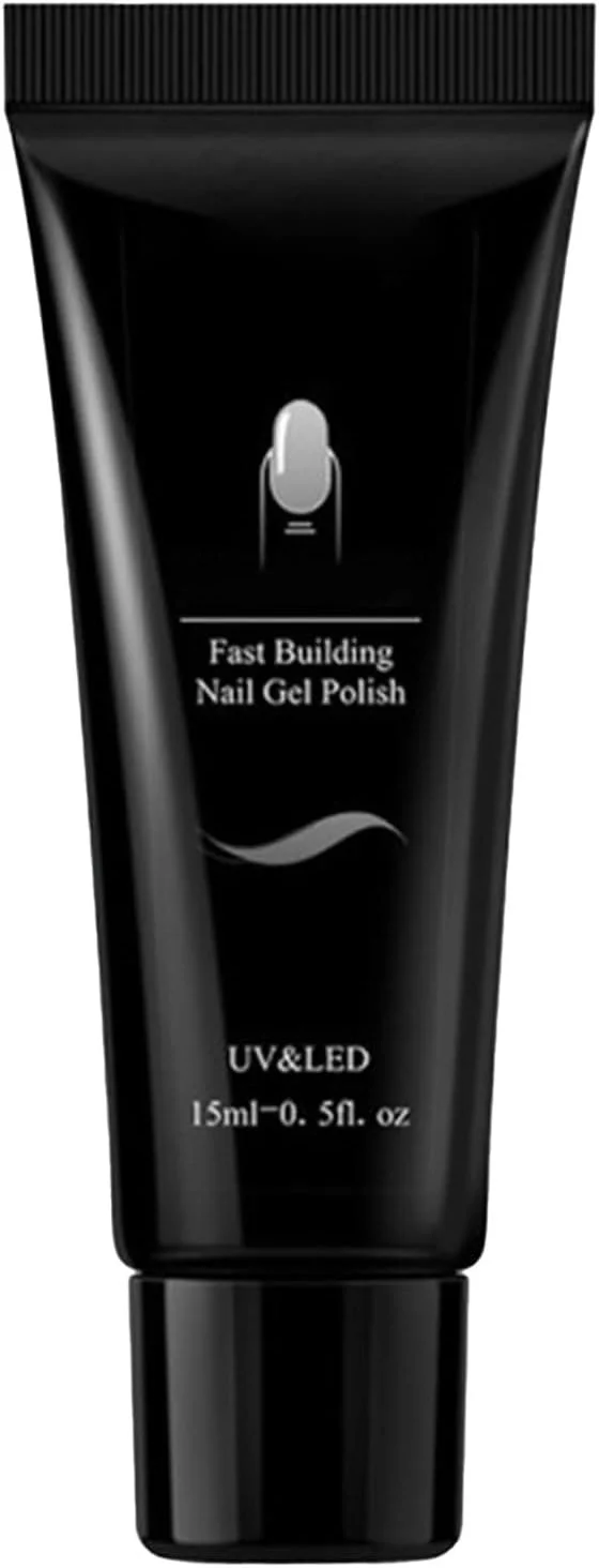 چسب اکستنشن کریستالی ناخن برای چسباندن نوک ناخن مصنوعی، کیت چسب ژل ناخن برای اکستنشن ناخن، کیت کامل ناخن با لامپ (G، تک سایز، 15 میلی لیتر)