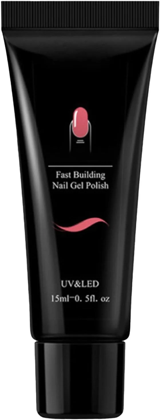 چسب کاشت ناخن کریستالی 15 میلی لیتری برای چسباندن ناخن مصنوعی، کیت چسب ژل کاشت ناخن، کیت کامل ناخن با لامپ (C، تک سایز)