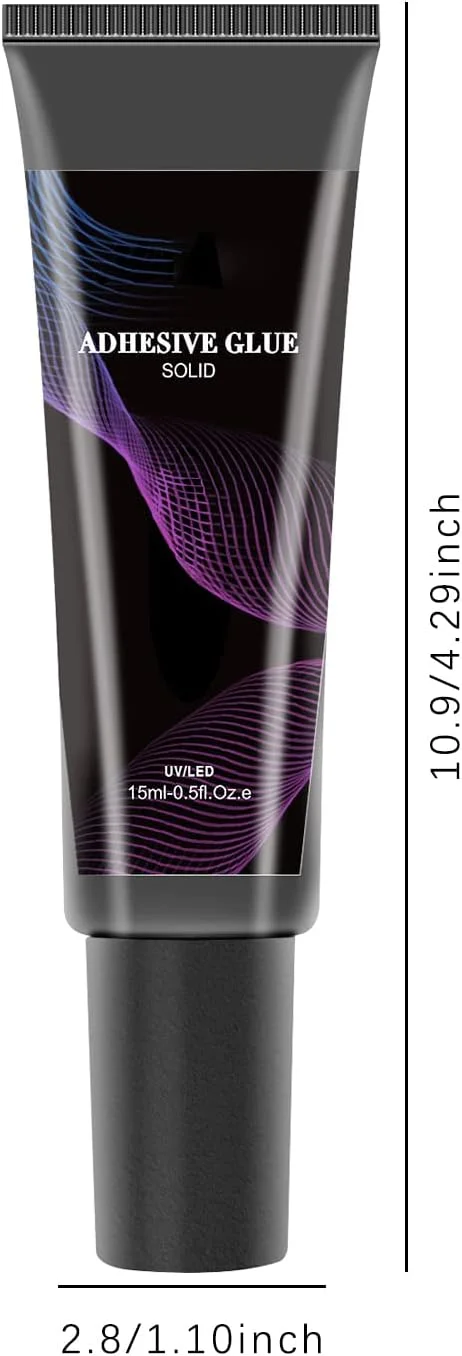 چسب ژل اکستنشن ناخن 2 عددی، چسب ژل خشک شونده سریع برای اکستنشن ناخن، ژل ساخت ناخن، چسب چسبنده نگین ناخن - شفاف