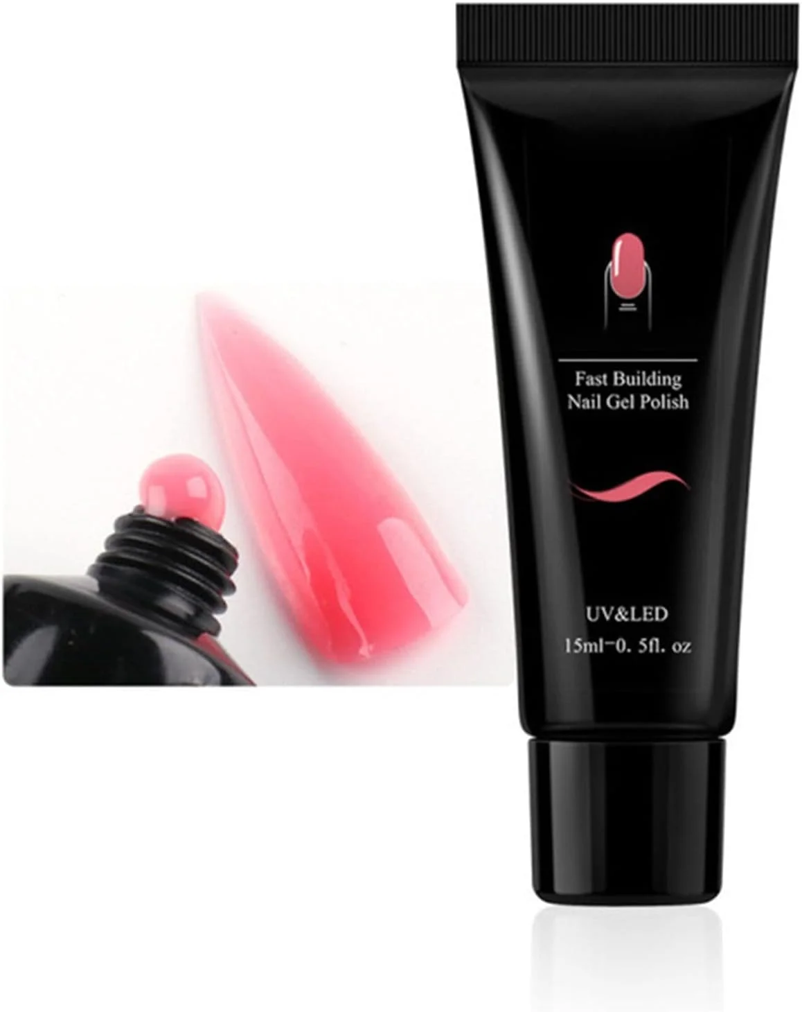 چسب کاشت ناخن کریستالی 15 میلی لیتری برای چسباندن ناخن مصنوعی، کیت چسب ژل کاشت ناخن، کیت کامل ناخن با لامپ (C، تک سایز)