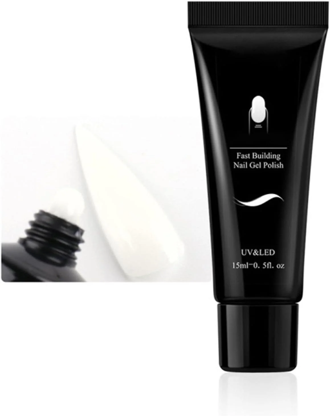 چسب اکستنشن کریستالی ناخن برای کاشت ناخن مصنوعی، کیت چسب ژل ناخن برای اکستنشن ناخن، کیت کامل ناخن با لامپ (F، تک سایز، 15 میلی لیتر)