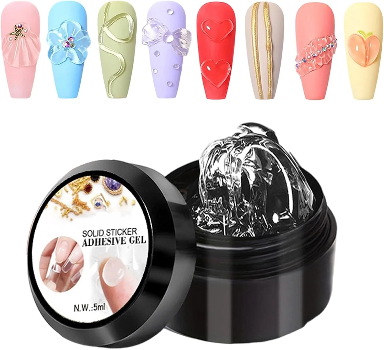 ژل فرم دهنده ناخن | چسب فرم دهی نوک اکستنشن - ژل نوک مصنوعی، مناسب برای نگین، گل، فویل، مهر زنی، مانیکور سالنی، پدیکور و نوک فرانسوی ژل فرم دهنده ناخن | چسب فرم دهی نوک اکستنشن - ژل نوک مصنوعی، مناسب برای نگین، گل، فویل، مهر زنی، مانیکور سالنی، پدیکور و نوک فرانسوی