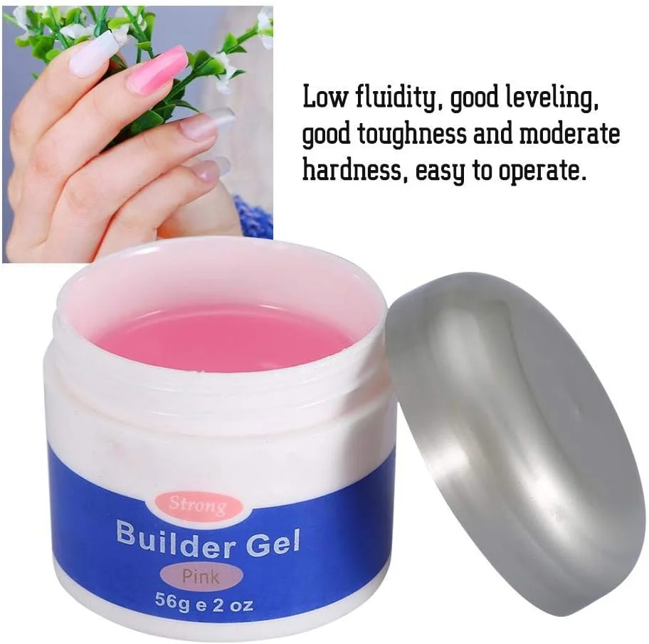 چسب کاشت ناخن حرفه ای 56 گرمی، ژل UV قابل جابجایی برای مانیکور (01)