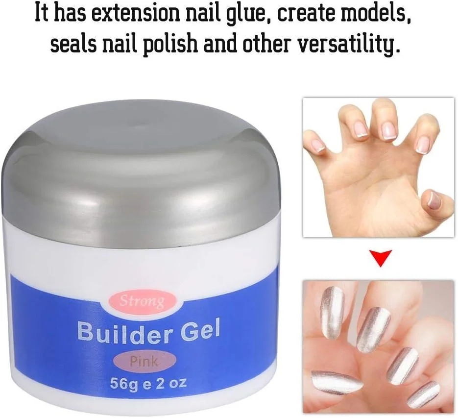 چسب کاشت ناخن حرفه ای 56 گرمی، ژل UV قابل جابجایی برای مانیکور (01)
