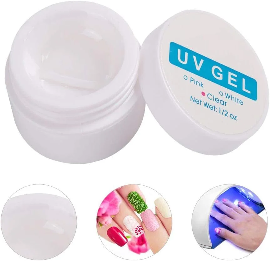 چسب کاشت ناخن، 3 رنگ چسب کاشت ناخن کریستالی خشک شونده سریع ژل UV مانیکور (1#)