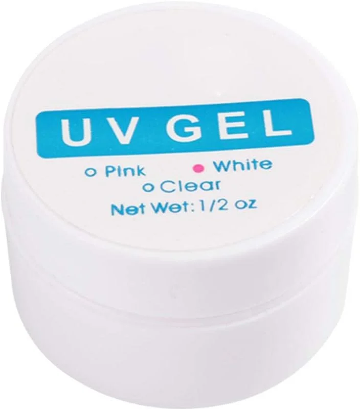 چسب کاشت ناخن، 3 رنگ چسب کاشت ناخن کریستالی خشک شونده سریع ژل UV مانیکور (سفید)