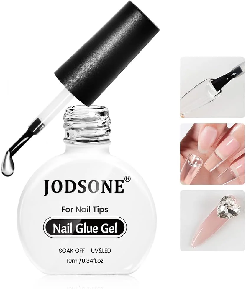 چسب کاشت ناخن ژل جادسون، 10 میلی لیتر، قوی برای تیپ ناخن، ماندگاری طولانی، مناسب برای تیپ های شفاف و چسب ناخن فشاری شفاف، مناسب برای طراحی ناخن در خانه، نیاز به خشک شدن با دستگاه یو وی
