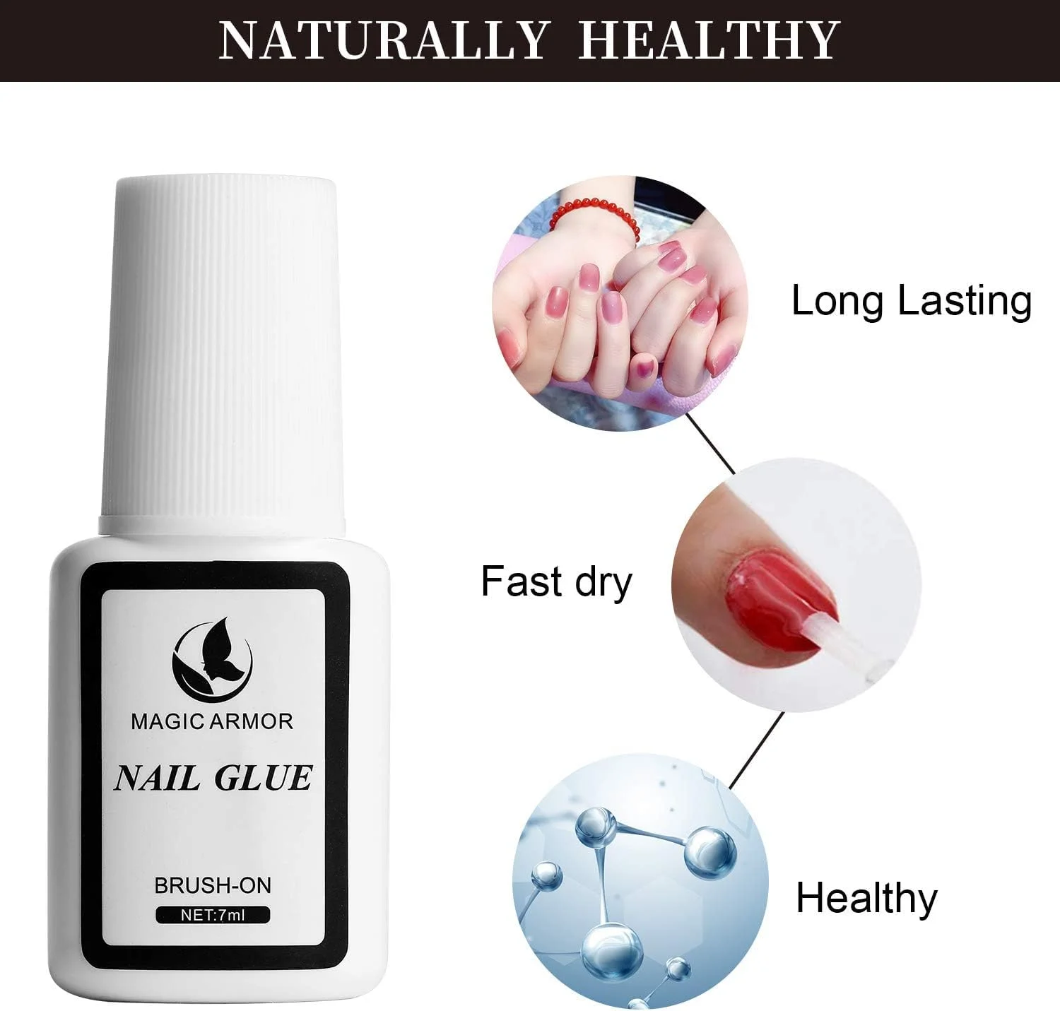 چسب ناخن MAGIC ARMOR برای ناخن های اکریلیک، چسب ناخن برس دار حرفه ای برای ناخن های مصنوعی، چسب ناخن برای ناخن های شکسته (7ml) چسب ناخن MAGIC ARMOR برای ناخن های اکریلیک، چسب ناخن برس دار حرفه ای برای ناخن های مصنوعی، چسب ناخن برای ناخن های شکسته (7ml)