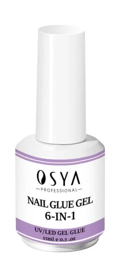 چسب ژل ناخن 6 در 1 OSYA برای ناخن های اکریلیک با ماندگاری طولانی، چسب اکستنشن UV برای نوک ناخن های مصنوعی و ناخن های پرسی، درمان ترمیم ناخن تقویت کننده ناخن