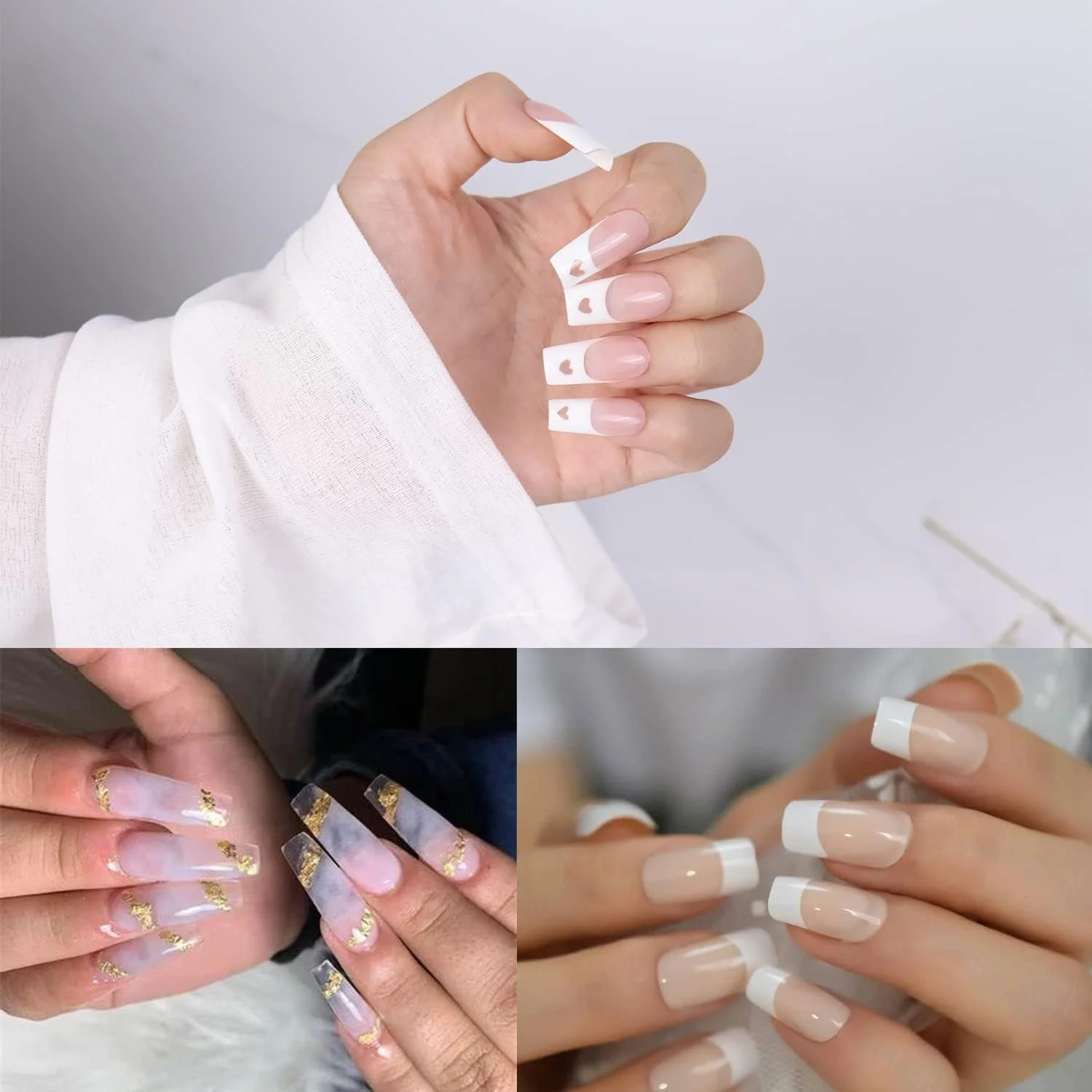 نکات ناخن ژلی بادامی MAGIC ARMOR، 120 عدد ناخن مصنوعی بادامی با طراحی فرانسوی متوسط، پوشش کامل شفاف، ناخن های مصنوعی بادامی با چسب ناخن برای ناخن های DIY خانگی (نکات ناخن ژلی مربعی) نکات ناخن ژلی بادامی MAGIC ARMOR، 120 عدد ناخن مصنوعی بادامی با طراحی فرانسوی متوسط، پوشش کامل شفاف، ناخن های مصنوعی بادامی با چسب ناخن برای ناخن های DIY خانگی (نکات ناخن ژلی مربعی)