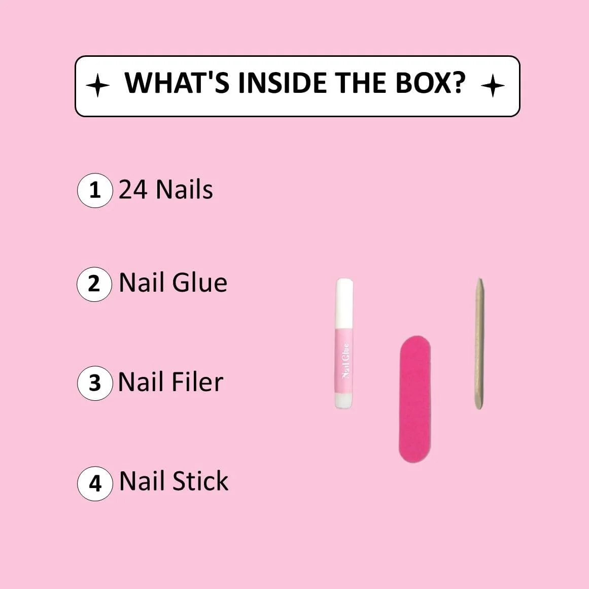 ناخن مصنوعی چسبی صورتی بژ اکلیلی | 24 عدد ناخن مصنوعی قابل استفاده مجدد | استفاده آسان با چسب | درخشش ماندگار | اکستنشن ناخن مصنوعی برای زنان و دختران