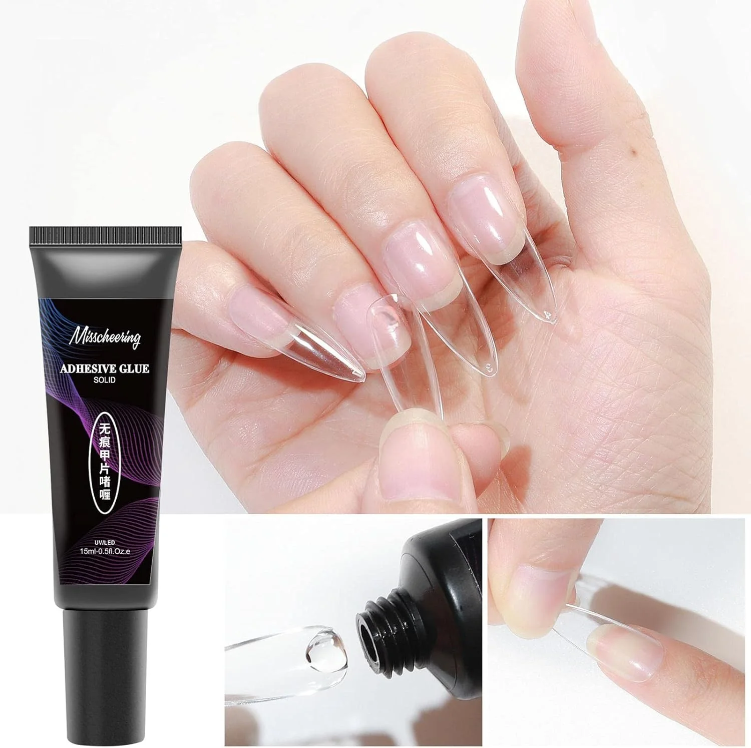 ژل اکستنشن ناخن | چسب ژلی نوک ناخن | چسب پچ ناخن، مناسب برای ناخن های اکریلیک یا چسب ناخن مصنوعی ژل اکستنشن ناخن | چسب ژلی نوک ناخن | چسب پچ ناخن، مناسب برای ناخن های اکریلیک یا چسب ناخن مصنوعی