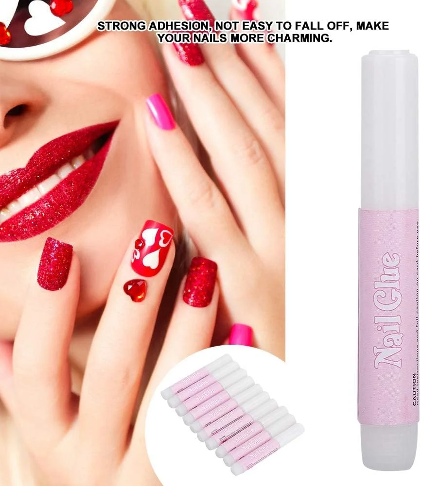 چسب کاشت ناخن، 10 عدد چسب فوق العاده قوی برای چسباندن انواع ناخن مصنوعی چسب کاشت ناخن، 10 عدد چسب فوق العاده قوی برای چسباندن انواع ناخن مصنوعی