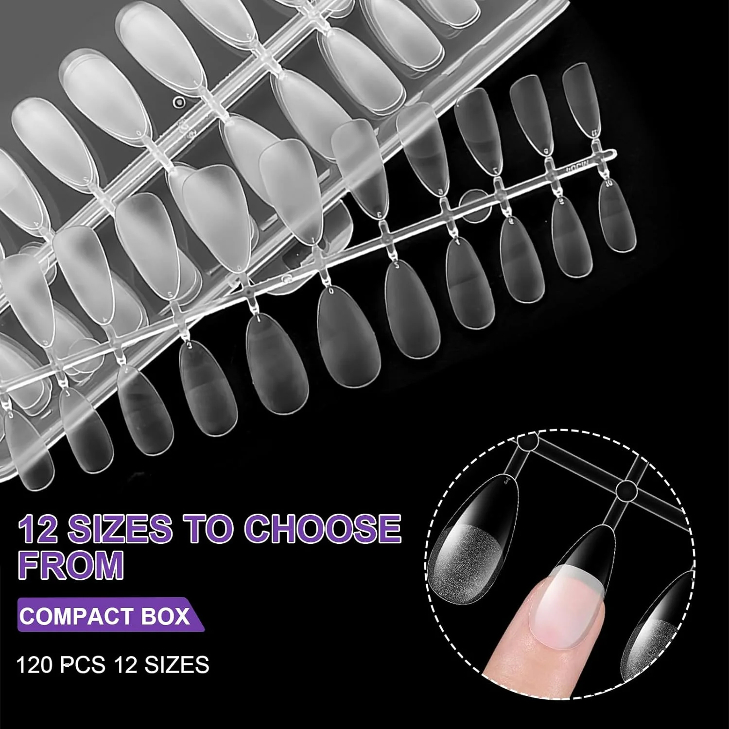 120 عدد تیپ ناخن مصنوعی بادامی، اکستنشن ناخن شفاف، تیپ ناخن اکریلیک، تیپ ناخن ژل نرم پوشش کامل، ناخن مصنوعی بادامی برای سالن های ناخن و طراحی ناخن DIY، 10 سایز 120 عدد تیپ ناخن مصنوعی بادامی، اکستنشن ناخن شفاف، تیپ ناخن اکریلیک، تیپ ناخن ژل نرم پوشش کامل، ناخن مصنوعی بادامی برای سالن های ناخن و طراحی ناخن DIY، 10 سایز