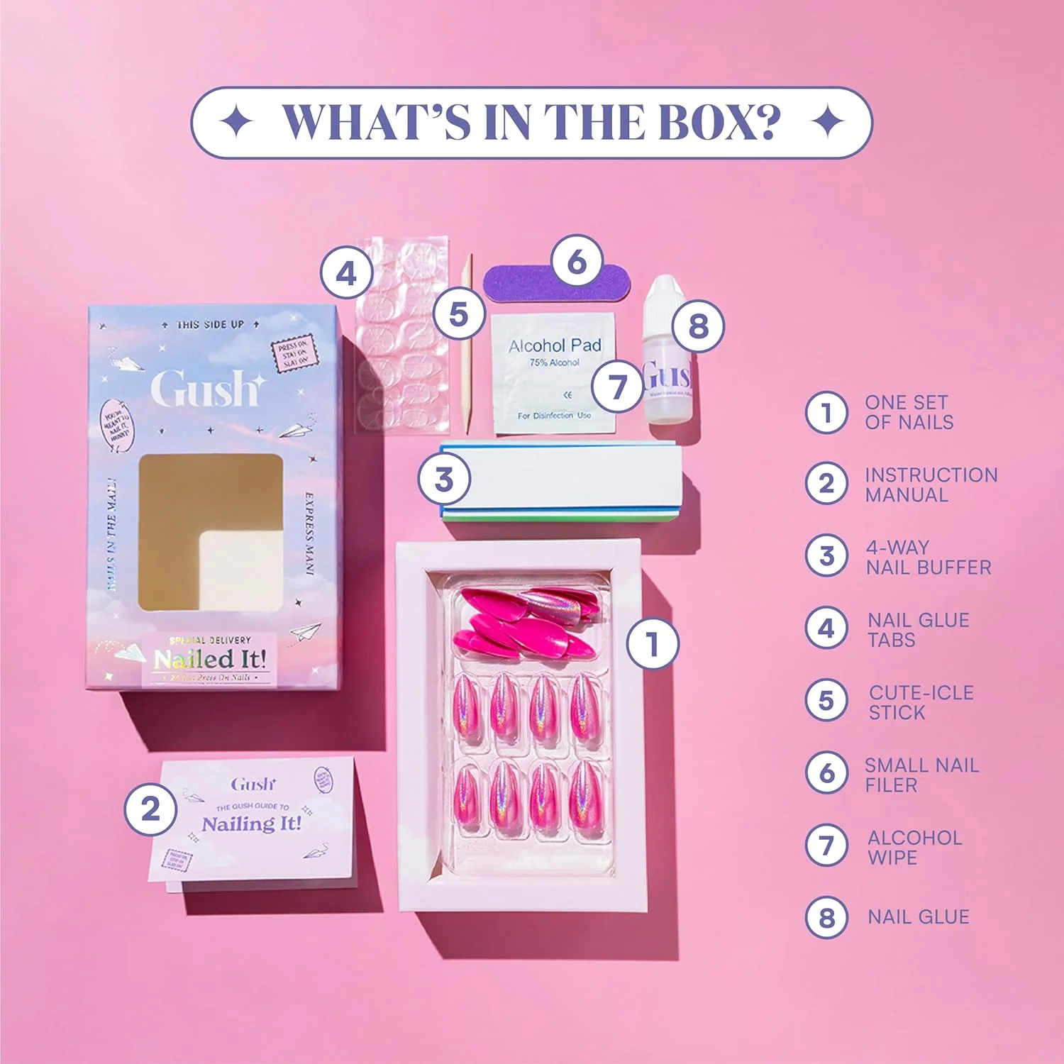 ناخن مصنوعی فشاری Gush Beauty | اکستنشن های قابل استفاده مجدد | ست ناخن های مصنوعی | طراحی بادوام | شامل چسب ناخن و پدهای چسبی | بسته 24 عددی | برای خانم ها (سفید شیری - بادامی متوسط) ناخن مصنوعی فشاری Gush Beauty | اکستنشن های قابل استفاده مجدد | ست ناخن های مصنوعی | طراحی بادوام | شامل چسب ناخن و پدهای چسبی | بسته 24 عددی | برای خانم ها (سفید شیری - بادامی متوسط)