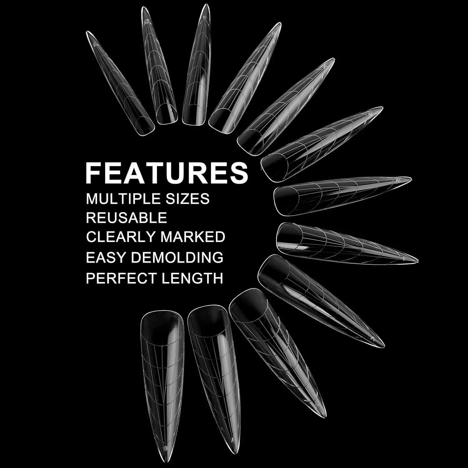 120 عدد قالب ناخن دوتایی، قالب های ناخن پلی ژل اکستنشن بادامی بلند پوشش کامل قالب های ناخن قابل استفاده مجدد 12 سایز برای طراحی هنر ناخن ژل ناخن جامد سالن و DIY (بادامی خیلی بلند) 120 عدد قالب ناخن دوتایی، قالب های ناخن پلی ژل اکستنشن بادامی بلند پوشش کامل قالب های ناخن قابل استفاده مجدد 12 سایز برای طراحی هنر ناخن ژل ناخن جامد سالن و DIY (بادامی خیلی بلند)