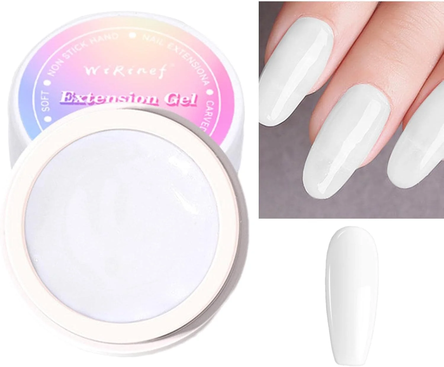 ژل سخت برای ناخن، چسب ژل جامد غیر چسبنده برای اکستنشن ناخن، ژل سازنده برای ناخن، کیت ژل سخت سازنده ناخن برای سالن هنر ناخن و مبتدیان