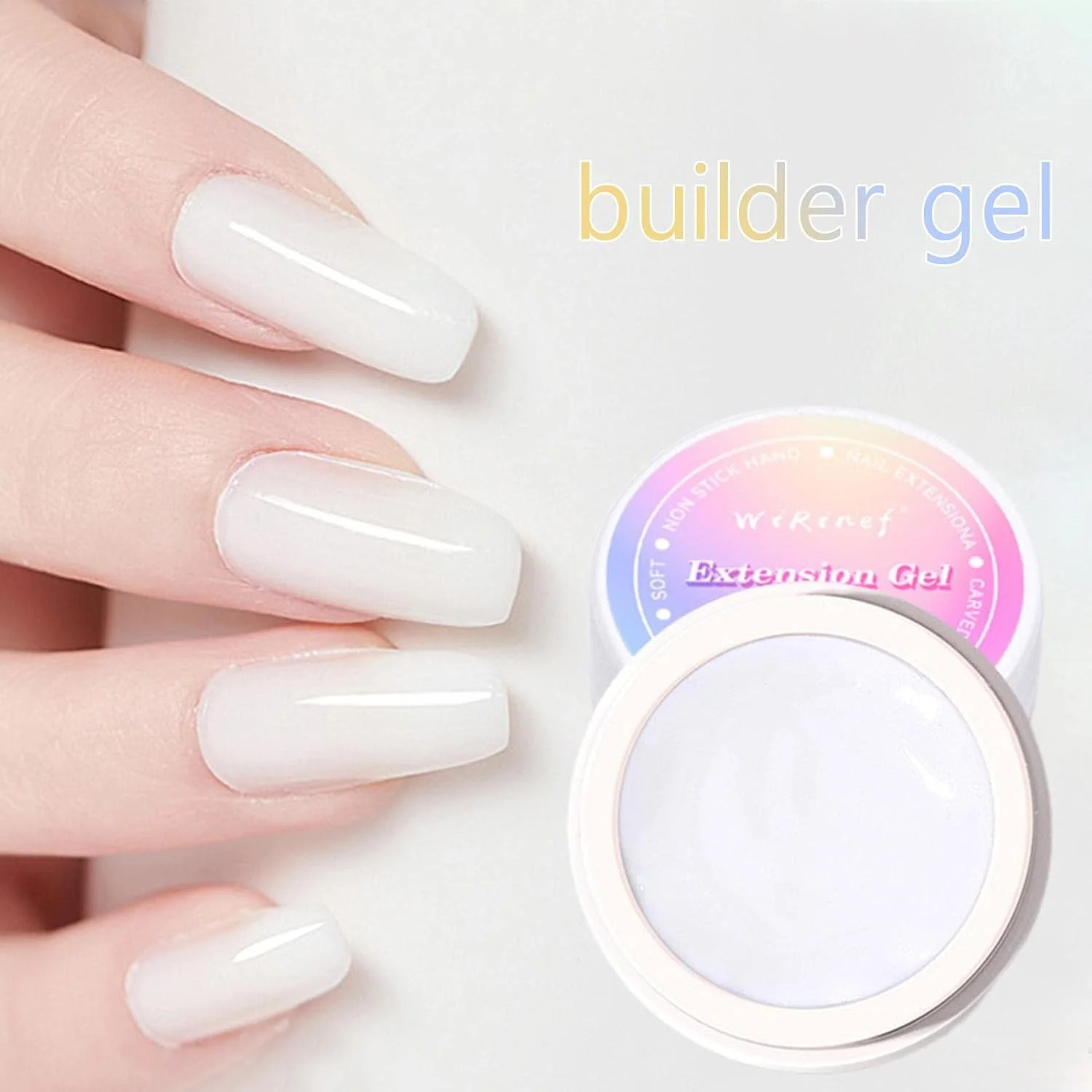 ژل سخت برای ناخن، چسب ژل جامد غیر چسبنده برای اکستنشن ناخن، ژل سازنده برای ناخن، کیت ژل سخت سازنده ناخن برای سالن هنر ناخن و مبتدیان