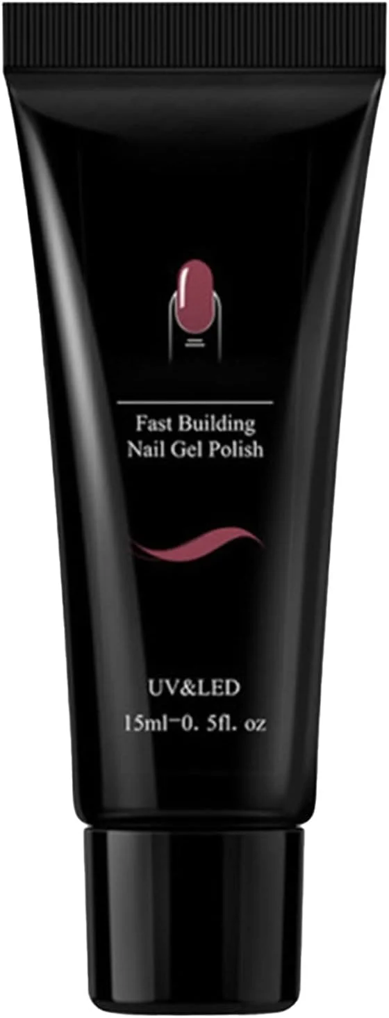 چسب اکستنشن کریستالی ناخن برای چسباندن نوک ناخن مصنوعی، کیت چسب ژل ناخن برای اکستنشن ناخن، کیت کامل ناخن با لامپ (D، تک سایز)