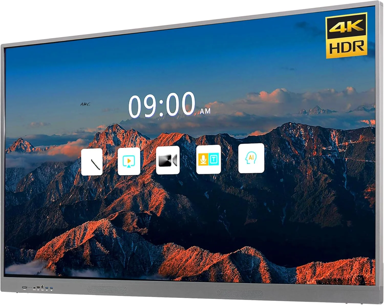 مانیتور لمسی 65 اینچی SELFIE CAT، برد هوشمند، وایت برد الکترونیکی تعاملی 4K، نمایشگر دیجیتال ساینیج برای دفتر و کلاس درس، Core i5-6 رم 8 گیگابایت + SSD 128 گیگابایت - نصب دیواری