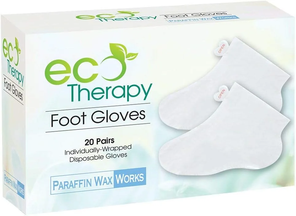 دستکش های پا اکوتراپی مجموعه حرفه ای ForPro، آسترهای دستکش موم حمام پارافین، دستکش های درمان حرارتی، 20 جفت