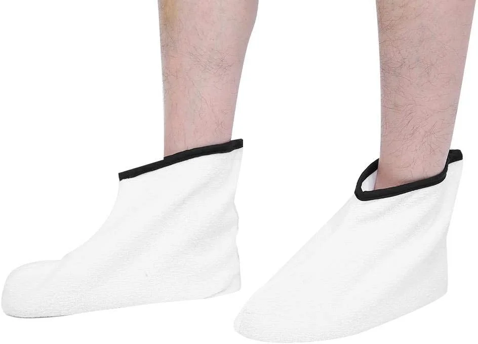 روکش های حمام پارافین برای پا، چکمه های پارافینی حوله ای برای پا، چکمه های ضخیم نخی پارافینی برای درمان حرارتی موم داغ، دستگاه گرم کننده موم اسپا پارافین