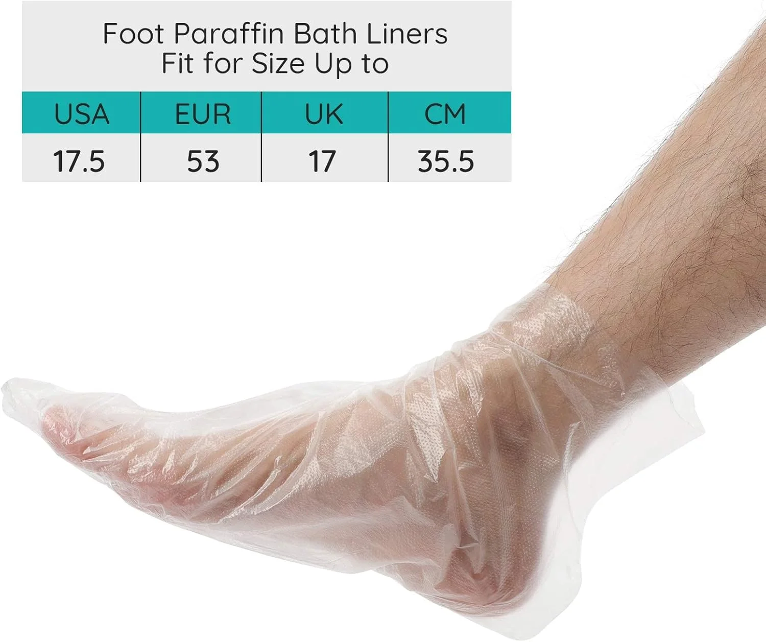 سیگ بیوتی 200 عدد روکش وان پارافین برای پا، کیسه های پارافین بزرگ سایز ایکس لارج برای پا، جوراب های پلاستیکی پارافین برای حمام موم داغ، روکش چکمه برای درمان موم پارافین اسپا و دستگاه موم پارافین تراباث