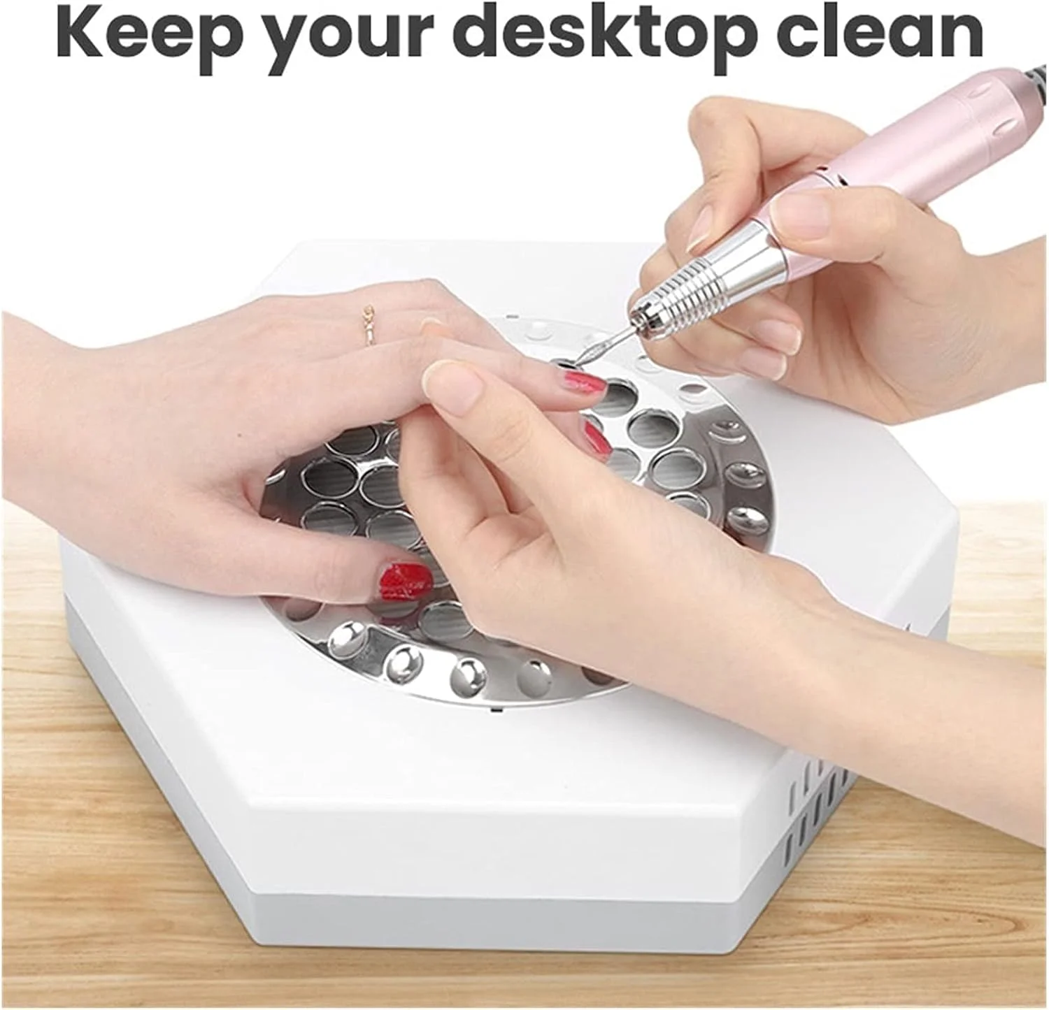 دستگاه جمع کننده گرد و غبار ناخن، فن مکنده برقی کم صدا برای پولیش ناخن های اکریلیک، فیلتر قابل استفاده مجدد، مناسب برای سالن های ناخن و استفاده خانگی دستگاه جمع کننده گرد و غبار ناخن، فن مکنده برقی کم صدا برای پولیش ناخن های اکریلیک، فیلتر قابل استفاده مجدد، مناسب برای سالن های ناخن و استفاده خانگی