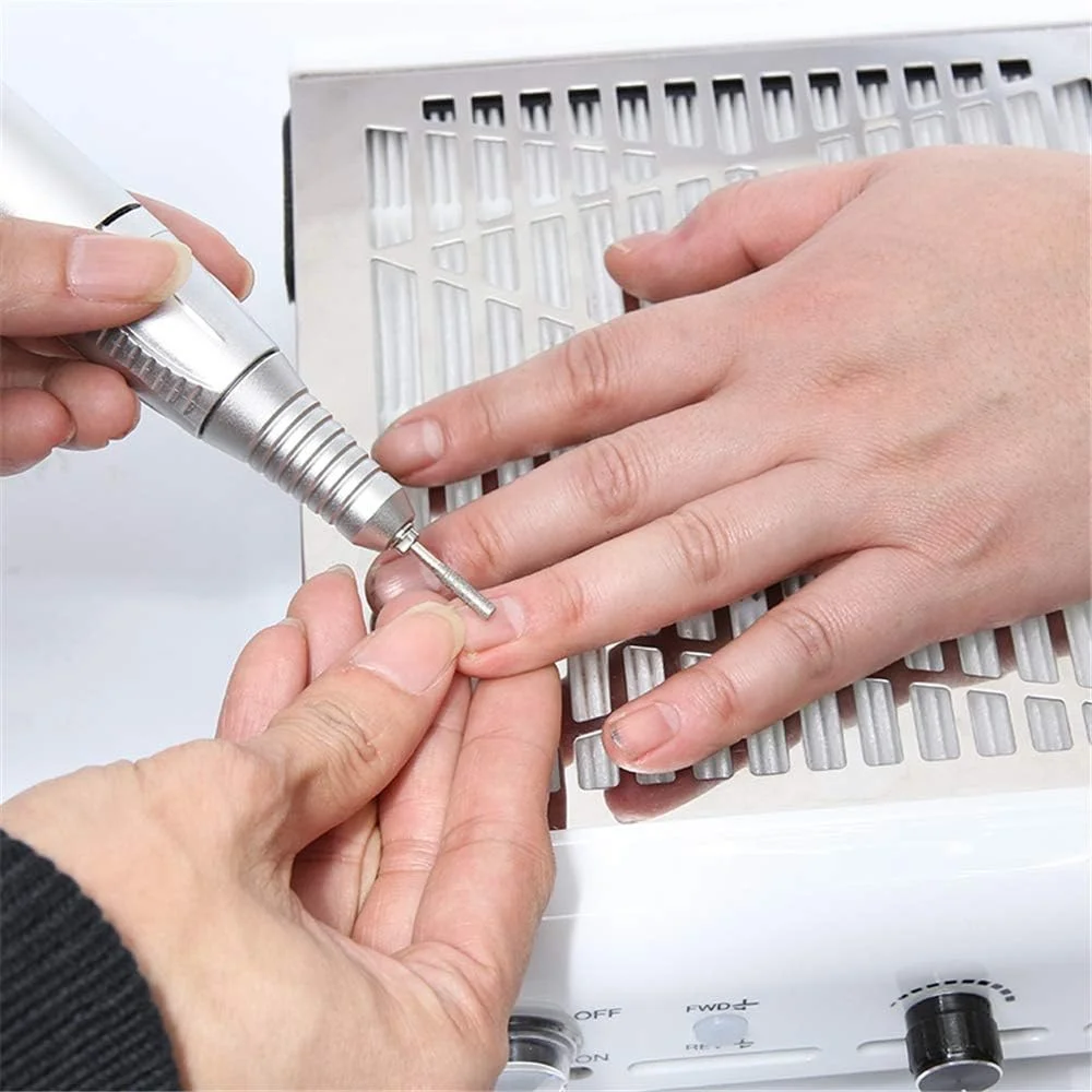 دستگاه چندکاره 2 در 1 مکنده گرد و غبار ناخن، فن برقی دریل ناخن، ابزار و تجهیزات مانیکور پدیکور و تمیز کننده ناخن