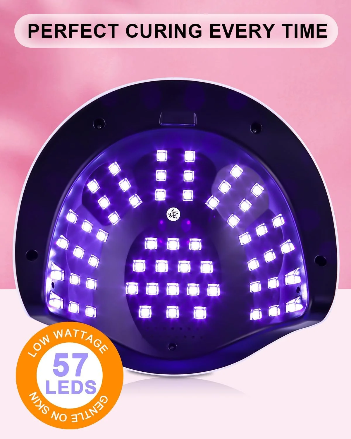 لامپ UV ال ای دی 220 وات برای ناخن های ژلی، تایمر 10/30/60/99 ثانیه، لامپ UV ال ای دی حرفه ای با دستگیره و سنسور ماشین، مناسب برای استفاده خانگی، سالن های مانیکور، مبتدیان و طراحی ناخن