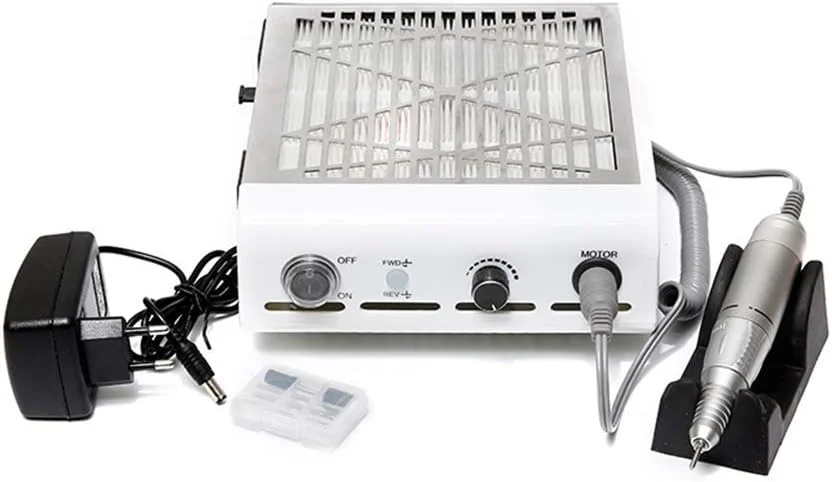 دستگاه چندکاره 2 در 1 مکنده گرد و غبار ناخن، فن برقی دریل ناخن، ابزار و تجهیزات مانیکور پدیکور و تمیز کننده ناخن