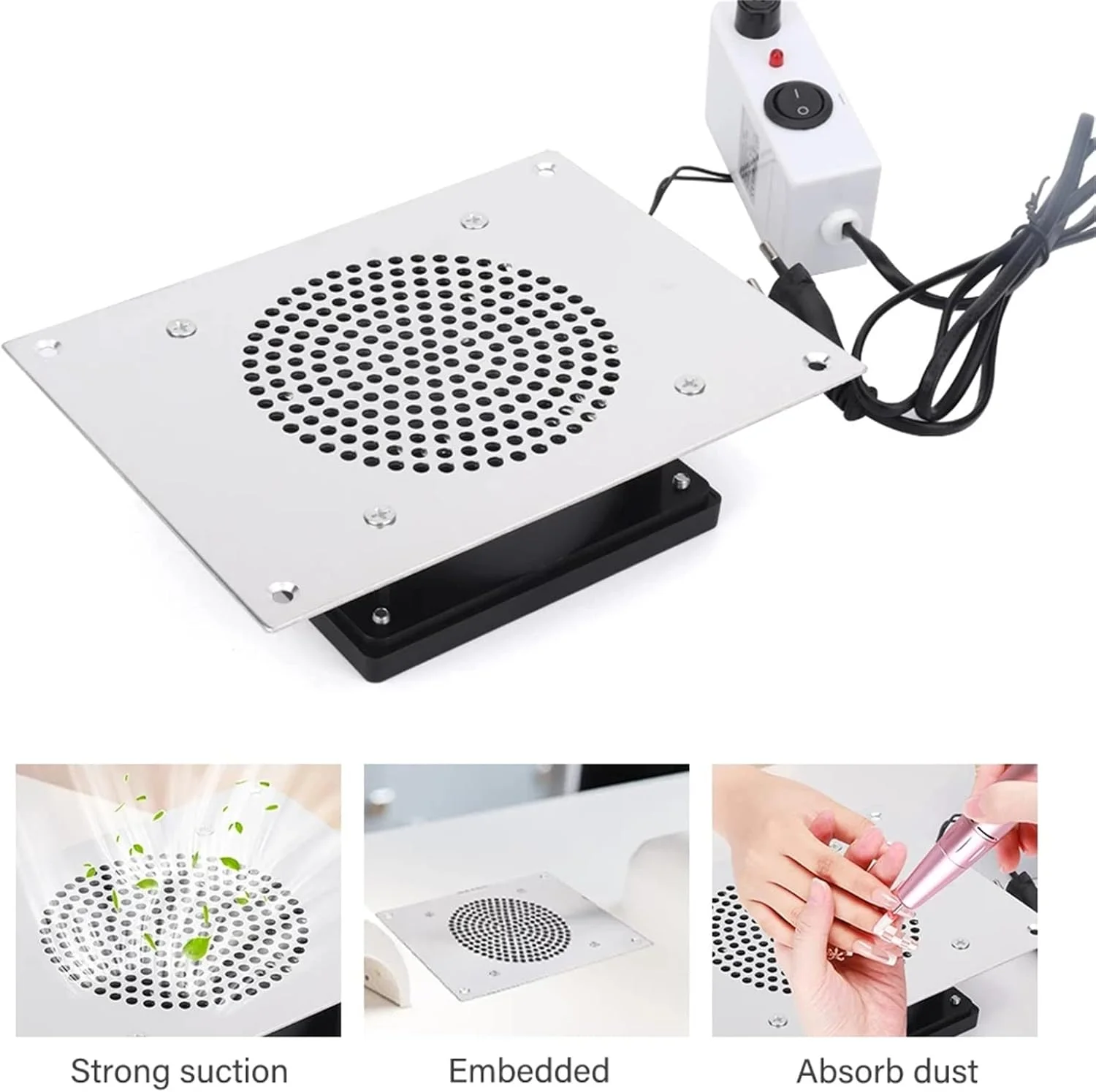 دستگاه جمع کننده گرد و غبار ناخن رومیزی JCAKES، دستگاه مکش سالن طراحی ناخن با 2 کیسه جمع آوری، فن جاروبرقی برای ناخن های اکریلیک و ژل اکستنشن پلی ناخن دستگاه جمع کننده گرد و غبار ناخن رومیزی JCAKES، دستگاه مکش سالن طراحی ناخن با 2 کیسه جمع آوری، فن جاروبرقی برای ناخن های اکریلیک و ژل اکستنشن پلی ناخن