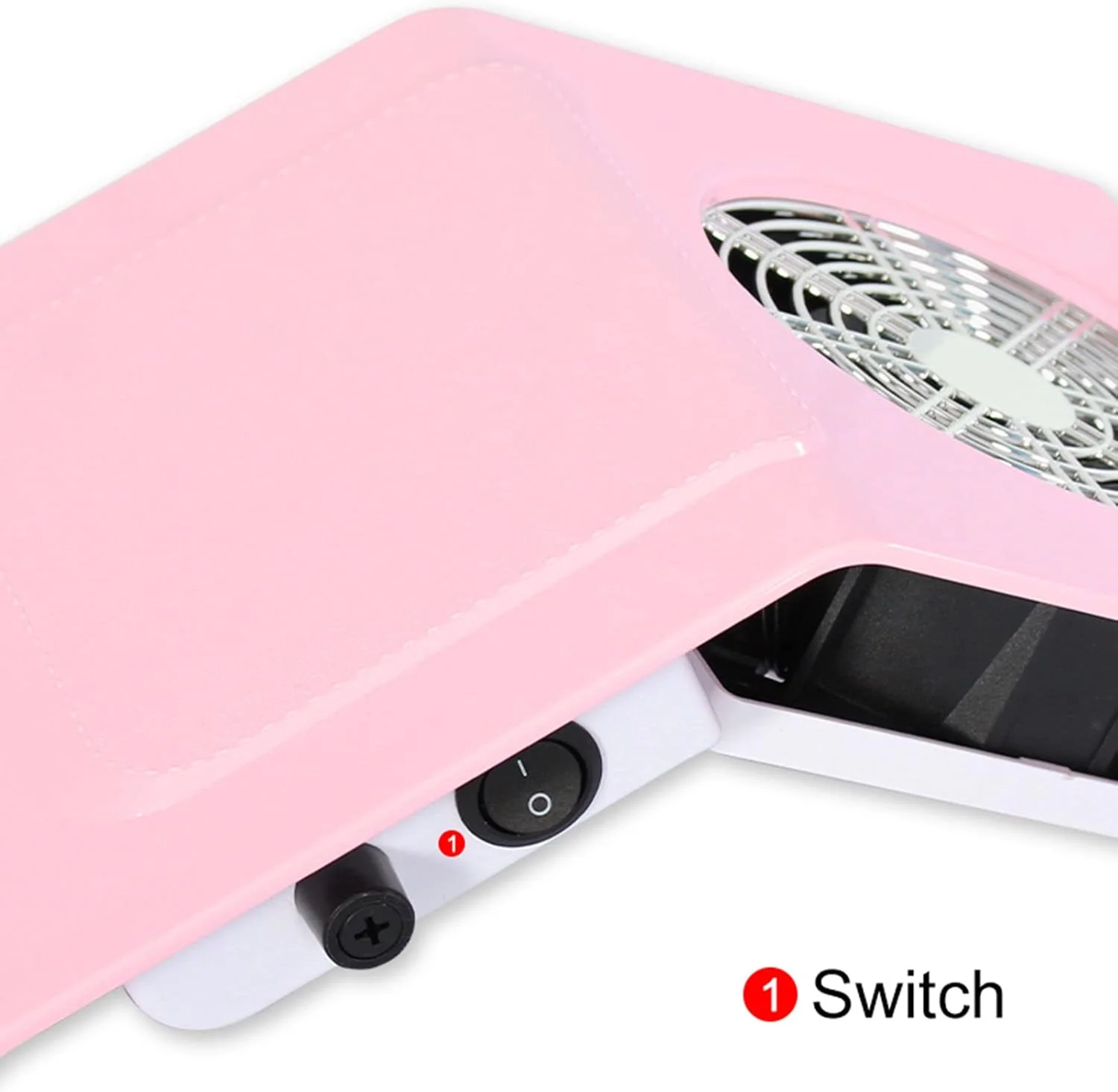 دستگاه جمع کننده گرد و غبار ناخن 40 وات، فن مکنده گرد و غبار ناخن با 2 کیسه جمع آوری گرد و غبار، ابزار سالن، سفید