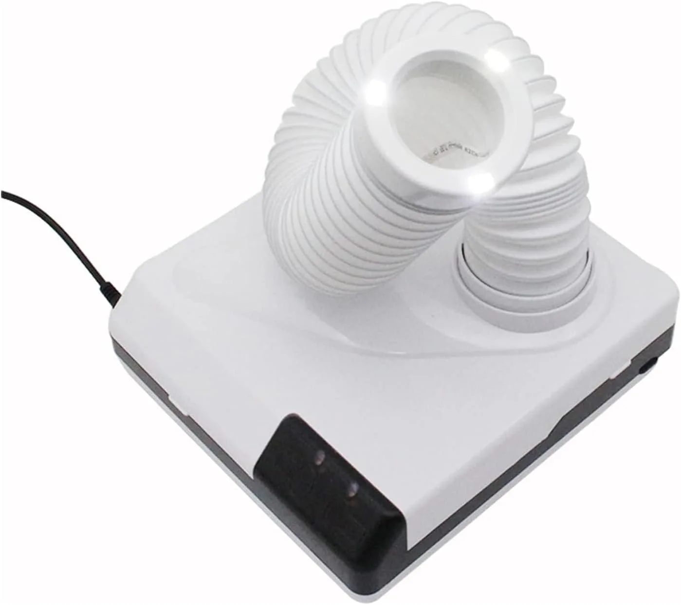 دستگاه جمع کننده گرد و غبار ناخن برای سالن های آرایشی، مکش قوی 60 واتی، جمع کننده کوچک گرد و غبار با LED برای لاک ناخن های اکریلیک، دستگاه دمنده هوا و جاروبرقی با 3 سنسور لمسی LED برای پدیکور، N