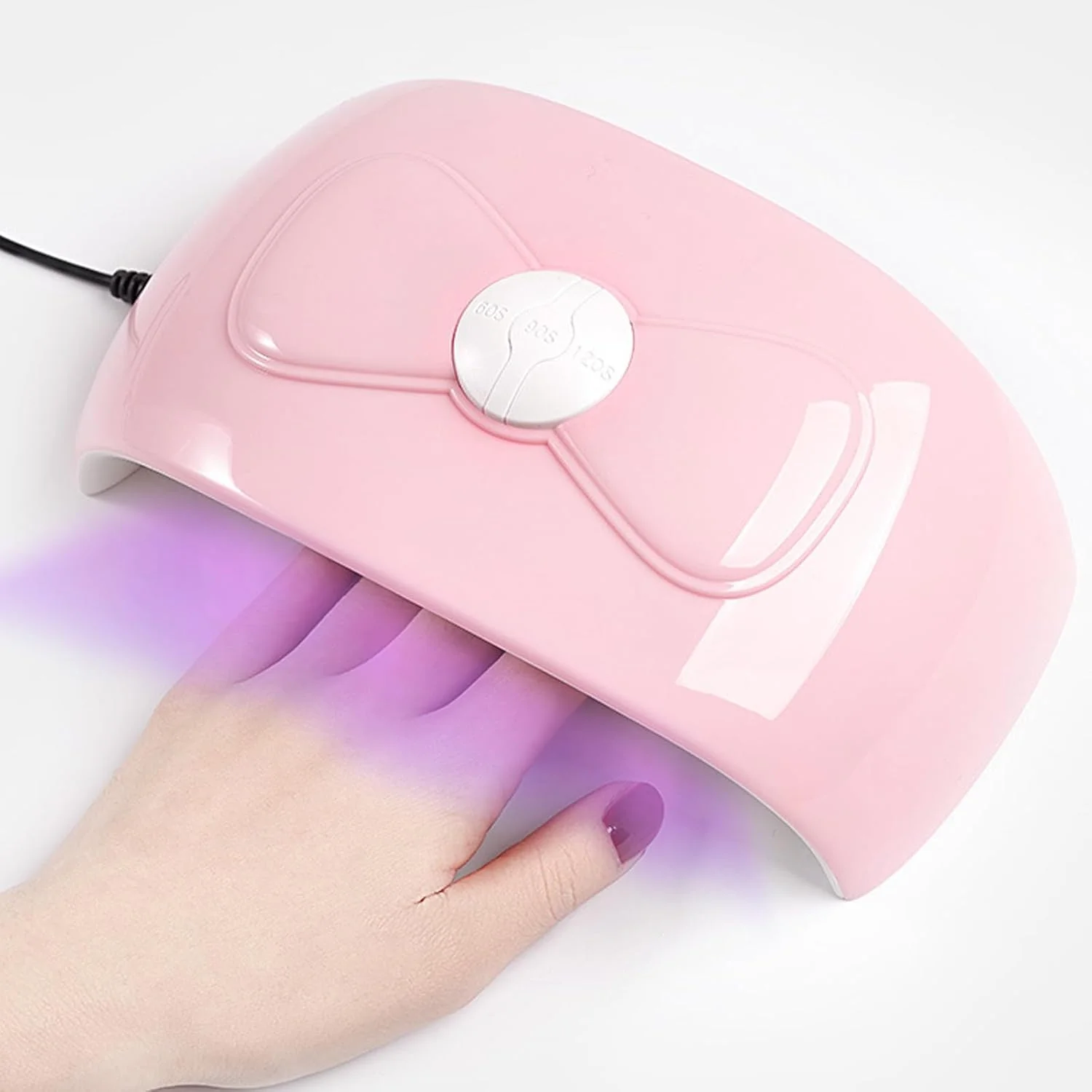 لامپ UV برای ناخن های ژلی، لامپ حرفه ای ناخن برای لاک ژل، خشک کن ناخن UV، ابزار طراحی ناخن، با سنسور اتوماتیک/4 تنظیم تایمر، دوشاخه USB