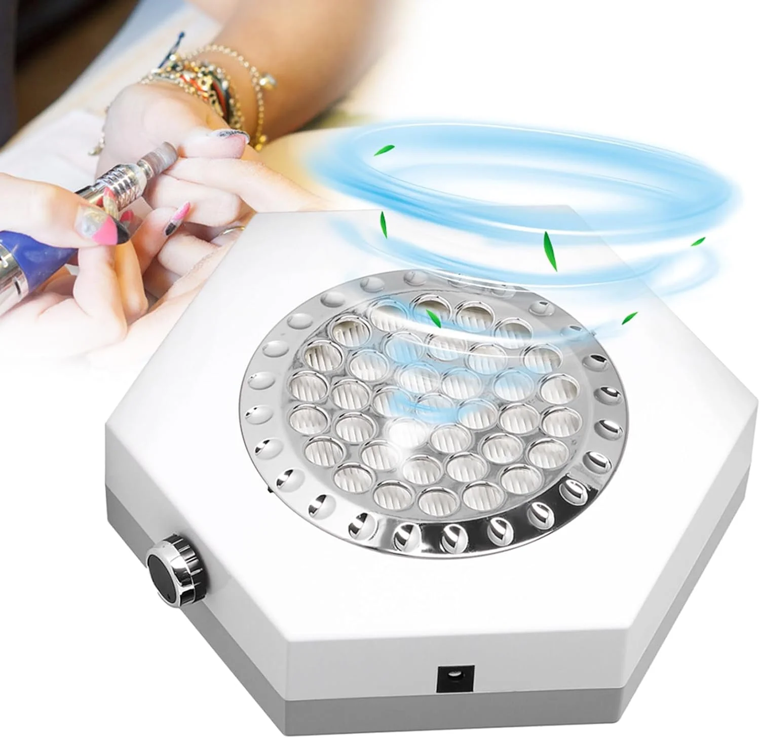 دستگاه جمع کننده گرد و غبار ناخن، برقی 80 وات، مکنده قوی فن دستگاه جمع کننده گرد و غبار ناخن