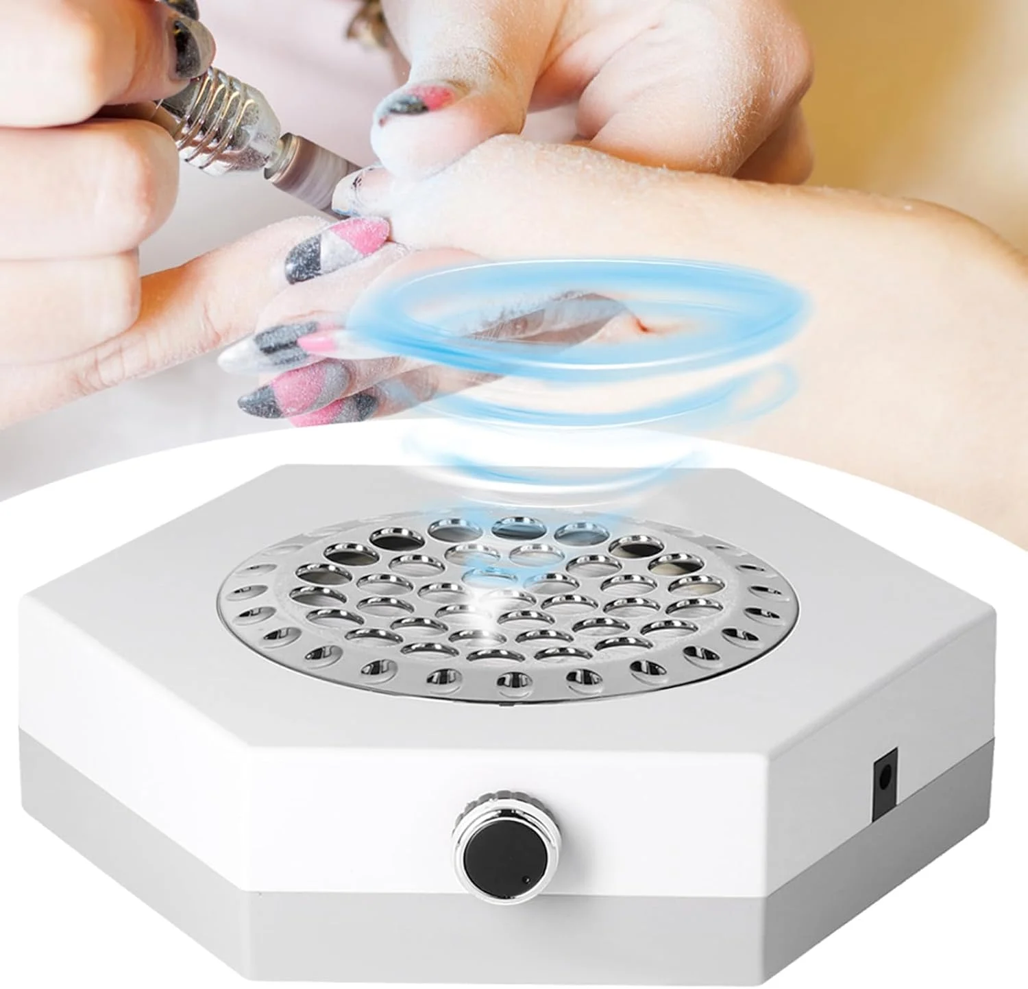 دستگاه جمع کننده گرد و غبار ناخن، برقی 80 وات، مکنده قوی فن دستگاه جمع کننده گرد و غبار ناخن