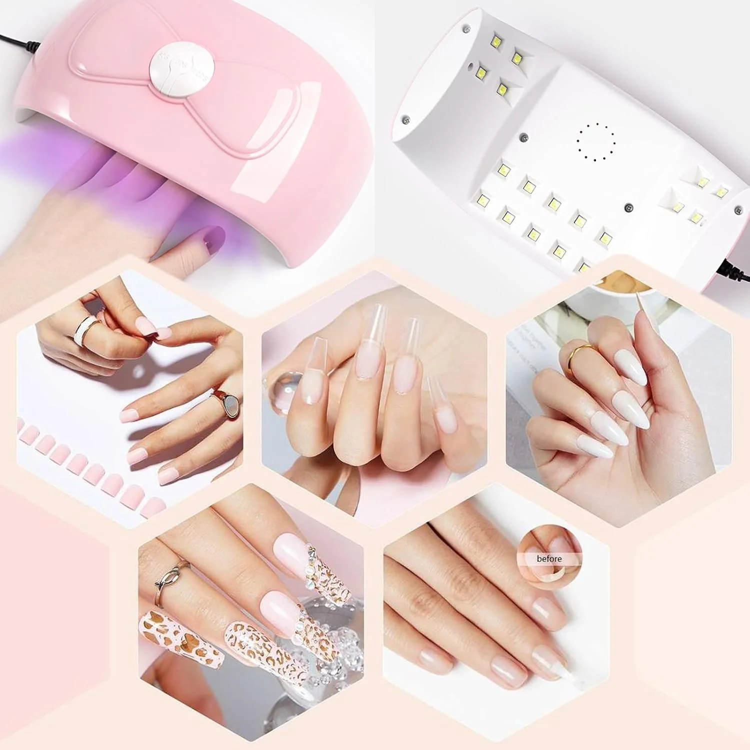 لامپ UV برای ناخن های ژلی، لامپ حرفه ای ناخن برای لاک ژل، خشک کن ناخن UV، ابزار طراحی ناخن، با سنسور اتوماتیک/4 تنظیم تایمر، دوشاخه USB لامپ UV برای ناخن های ژلی، لامپ حرفه ای ناخن برای لاک ژل، خشک کن ناخن UV، ابزار طراحی ناخن، با سنسور اتوماتیک/4 تنظیم تایمر، دوشاخه USB