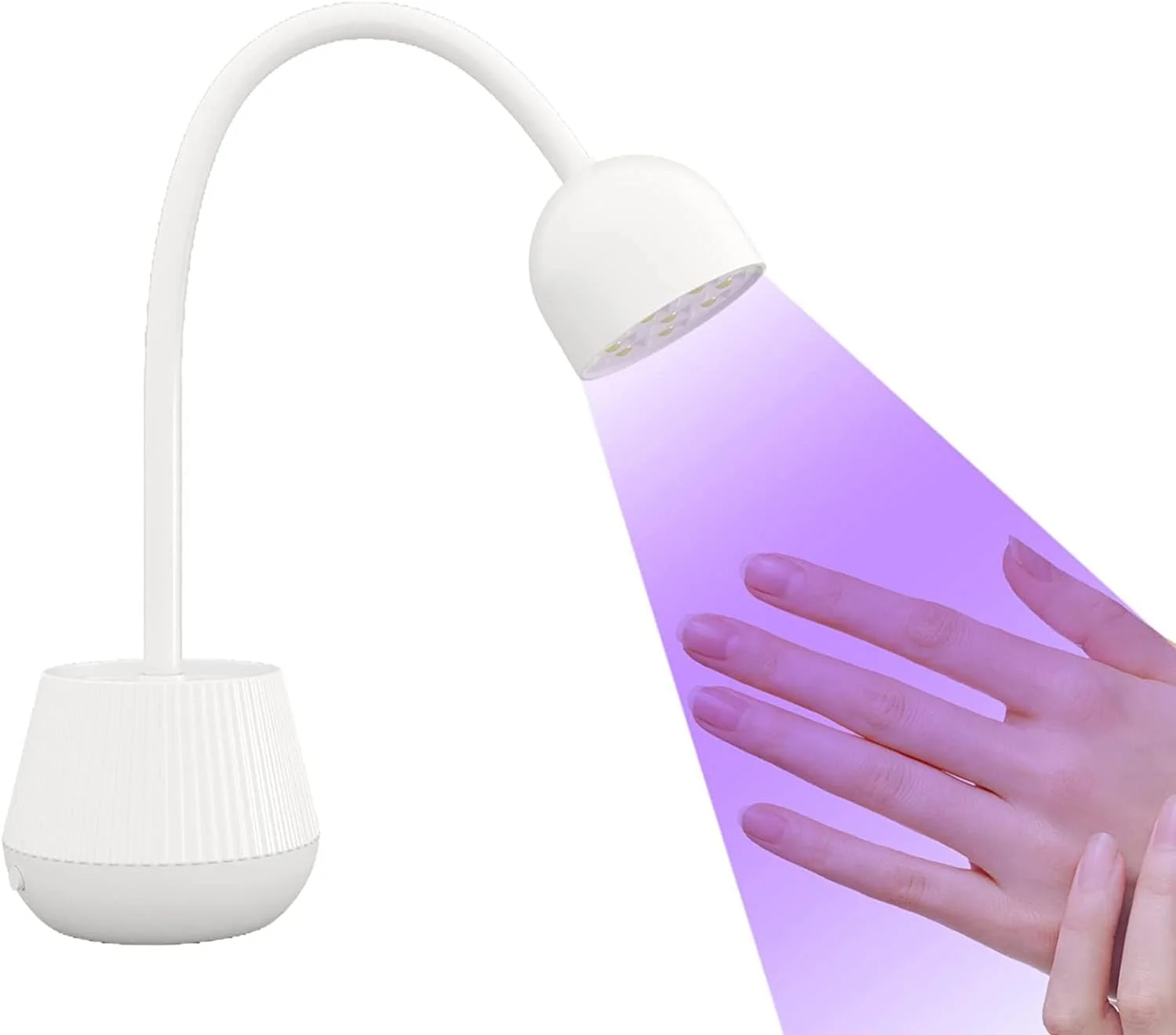 دستگاه خشک کن لاک ناخن UV KASTWAVE، بدون نیاز به دست، چراغ های LED ژلی برای خشک کردن لاک ناخن با گیره ثابت