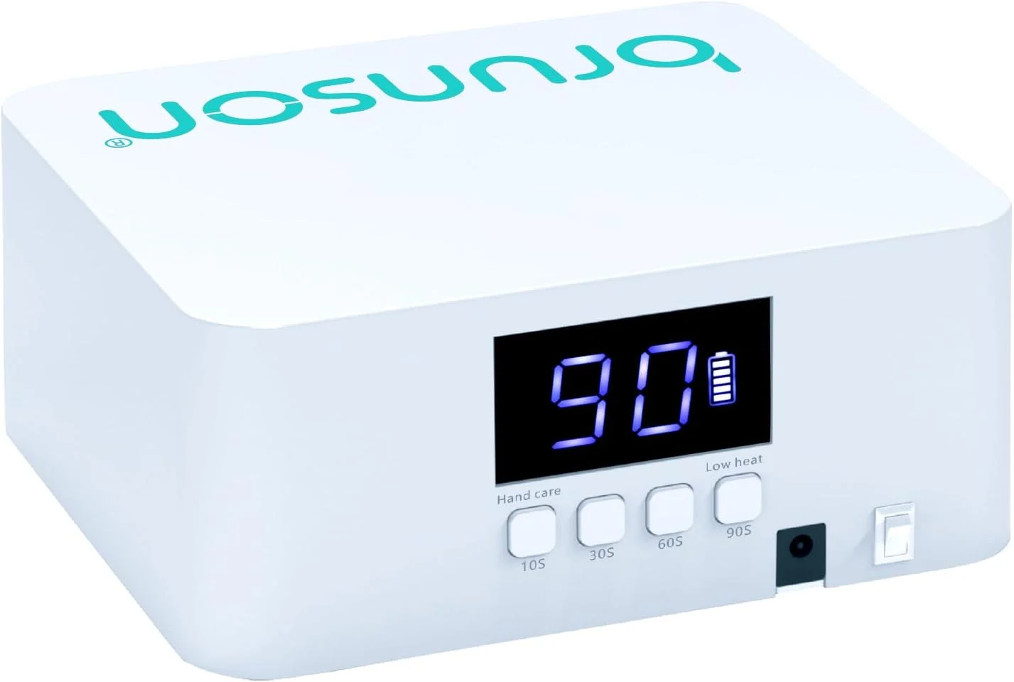 دستگاه خشک کن لاک ژل حرفه ای برونسون، دستگاه کیوب 60 وات یو وی ال ای دی برای سالن های مانیکور حرفه ای، ناخن، لاک، خشک کردن، مانیکور، پدیکور، ابزار طراحی ناخن، سفید