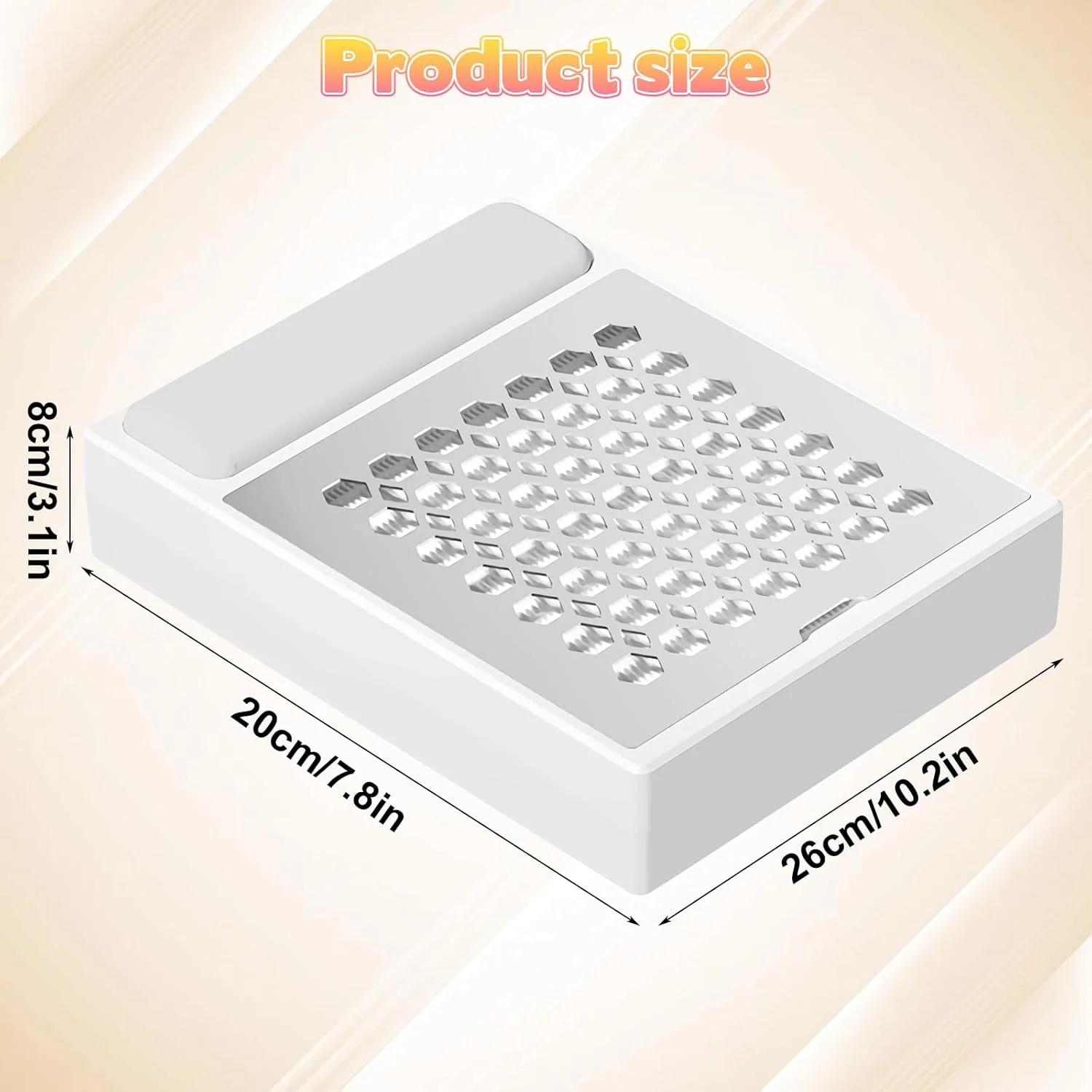دستگاه جمع کننده گرد و غبار ناخن Mesen با فیلتر قابل استفاده مجدد، دستگاه مکنده برقی گرد و غبار ناخن کم صدا، فن مکنده 56 واتی برای مانیکور، پولیش ناخن های اکریلیک و ژلی، سفید