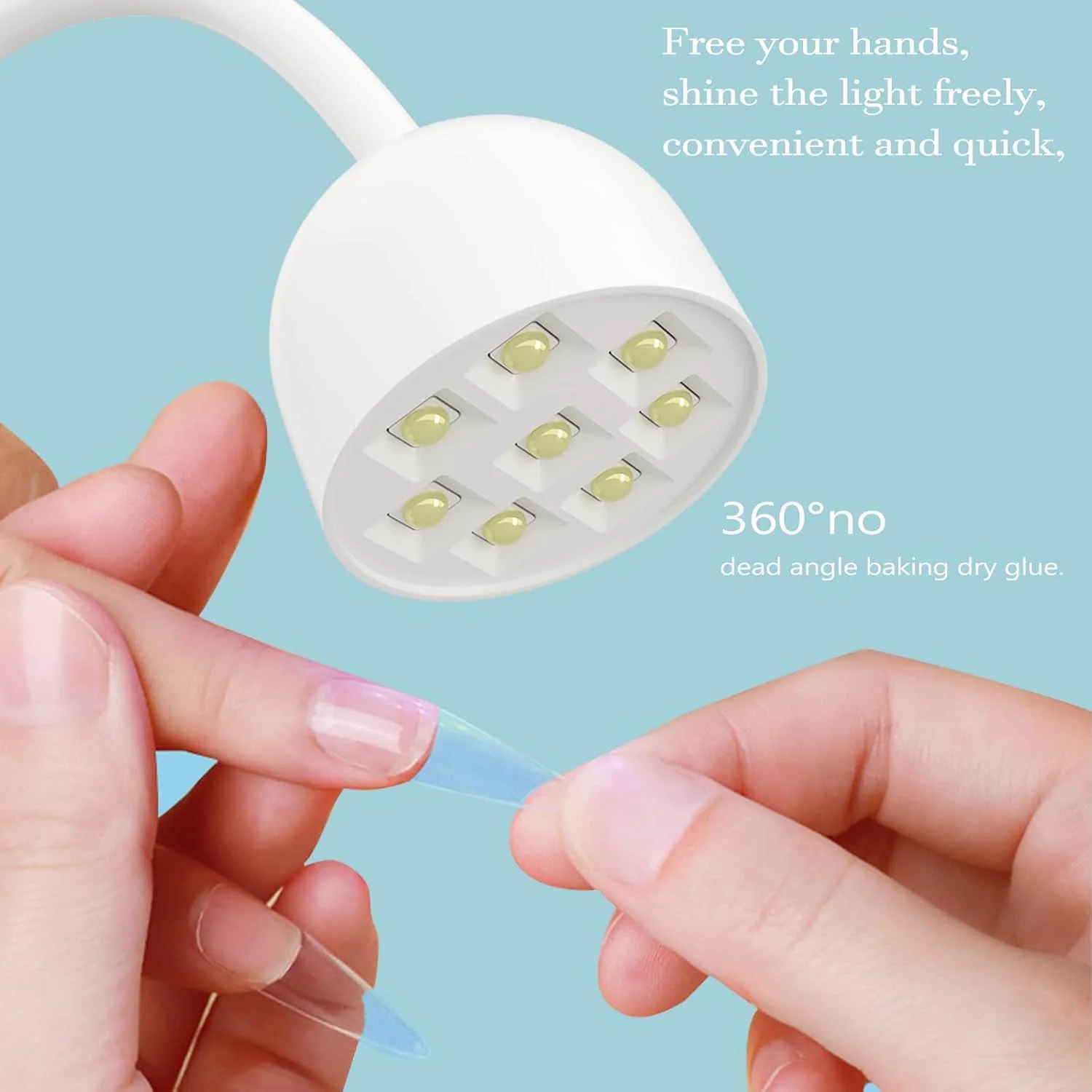 چراغ UV LED ناخن KASTWAVE برای ژل ناخن، چراغ مینی لوتوس بدون نیاز به دست با قابلیت چرخش 360 درجه، خشک کن قابل حمل لاک ناخن، چراغ خشک کننده سریع گردن غازی برای دکوراسیون مانیکور خانگی و سالن چراغ UV LED ناخن KASTWAVE برای ژل ناخن، چراغ مینی لوتوس بدون نیاز به دست با قابلیت چرخش 360 درجه، خشک کن قابل حمل لاک ناخن، چراغ خشک کننده سریع گردن غازی برای دکوراسیون مانیکور خانگی و سالن