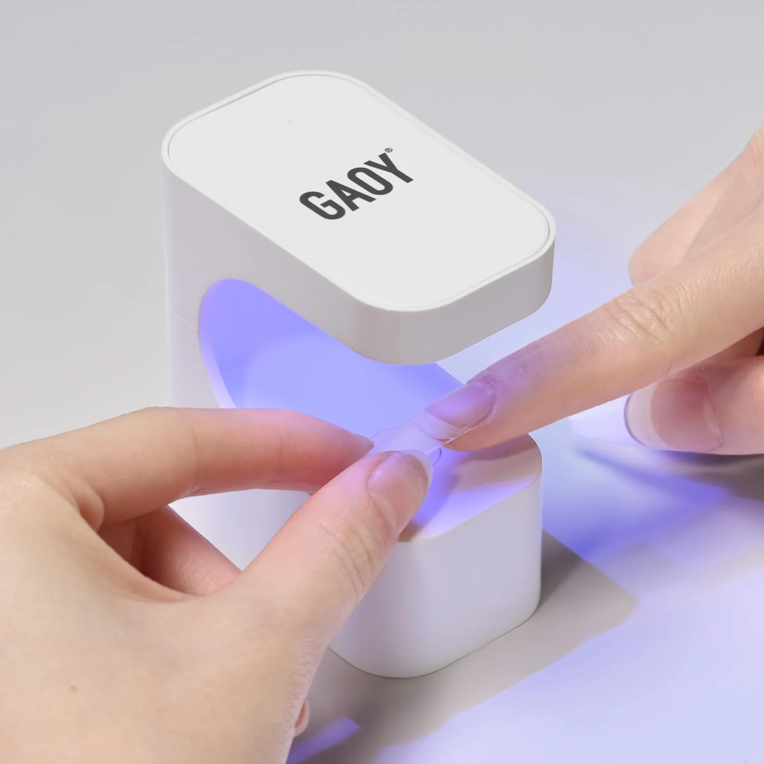 چراغ UV کوچک GAOY برای ناخن های ژلی، لامپ LED قابل شارژ با 2 تایمر، چراغ UV بی سیم، خشک کن ناخن قابل حمل برای خشک کردن سریع، سفید