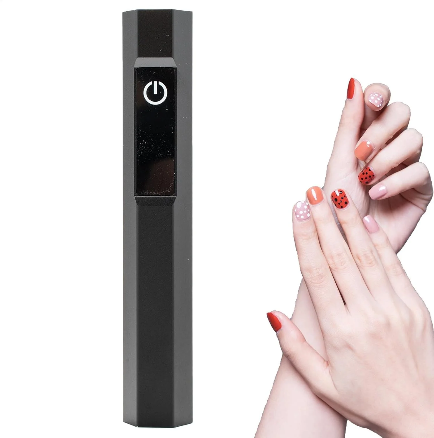 چراغ دستی برای ناخن های ژلی | خشک کن فلش بی سیم با 2 حالت زمان بندی با صفحه نمایش LED، لوازم زیبایی دستی دستگاه مانیکور قابل حمل برای استفاده در سفر